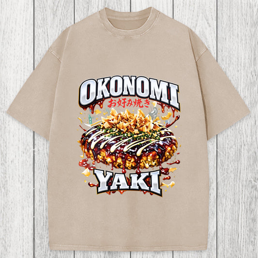 Tokyosol Ironic Okonomiyaki Meme Washed T-Shirt