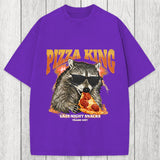 Tokyosol Raccoon Pizza King Washed T-Shirt