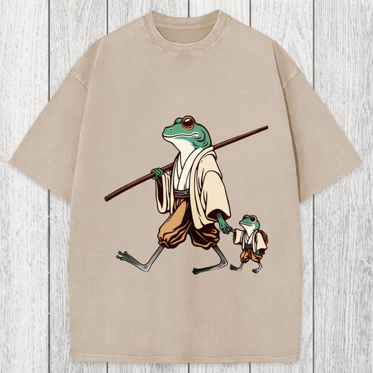 Tokyosol Big Hand Holding Little Hand Washed T-Shirt