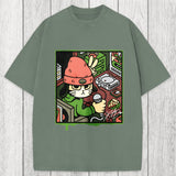 Tokyosol Rapper Cat Washed T-Shirt