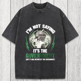 Tokyosol Government Conspiracy Cat Washed T-Shirt