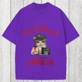 Tokyosol Sad Cat Born to Dilly Dally Washed T-Shirt