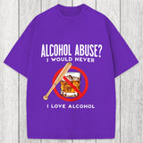 Tokyosol Alcohol Abuser Funny Washed T-Shirt