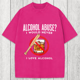 Tokyosol Alcohol Abuser Funny Washed T-Shirt