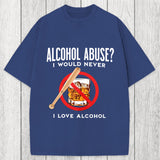 Tokyosol Alcohol Abuser Funny Washed T-Shirt