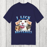 Tokyosol I Lick Batteries Funny Cat Meme Classic T-Shirt