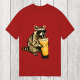 Tokyosol Racoon with a Ice Coffee Classic T-Shirt