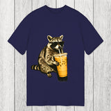 Tokyosol Racoon with a Ice Coffee Classic T-Shirt