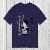 Tokyosol Samurai Cat Japanese Kanji Classic T-Shirt
