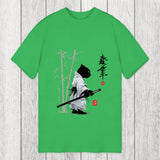 Tokyosol Samurai Cat Japanese Kanji Classic T-Shirt