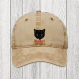 Tokyosol Smoking Black Cat Vintage Washed Cap