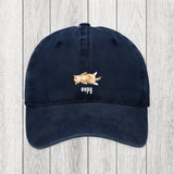 Tokyosol Silly Sleepy Cat Meme Washed Cap