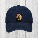 Tokyosol Cat Ninja Ukiyo-e Anime Style Samurai Washed Cap