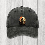 Tokyosol Cat Ninja Ukiyo-e Anime Style Samurai Washed Cap
