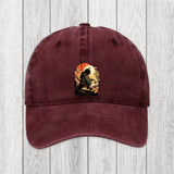 Tokyosol Cat Ninja Ukiyo-e Anime Style Samurai Washed Cap