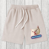 Tokyosol Funny Diphenhydramine Meme Cat Washed Shorts