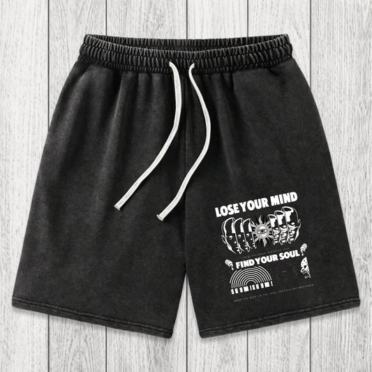 Tokyosol Lose Mind Find Soul Washed Shorts