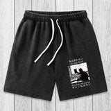 Tokyosol Thinking Cat Washed Shorts