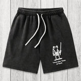 Tokyosol Focused Samurai Frog Washed Shorts