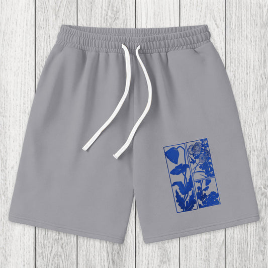 Tokyosol Woodcut Flowers Washed Shorts
