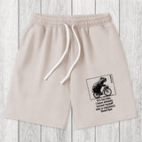 Tokyosol Funny Capybara Riding A Bicycle Washed Shorts