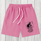 Tokyosol Funny Capybara Riding A Bicycle Washed Shorts