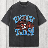 Tokyosol Vintage 90s Fetch Dog Washed T-Shirt