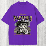 Tokyosol Meowdy Partner Cowboy Cat Washed T-Shirt
