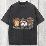 Tokyosol Meowdy Folks Washed T-Shirt