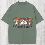 Tokyosol Meowdy Folks Washed T-Shirt