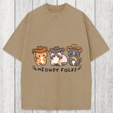 Tokyosol Meowdy Folks Washed T-Shirt