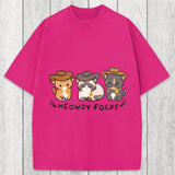 Tokyosol Meowdy Folks Washed T-Shirt