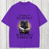 Tokyosol Funny Sarcastic Black Cat Washed T-Shirt