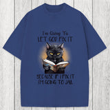 Tokyosol Funny Sarcastic Black Cat Washed T-Shirt