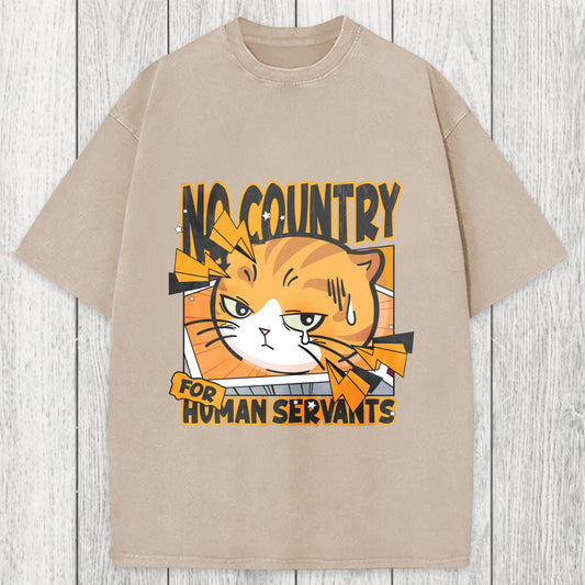 Tokyosol No Country For Human Servants Washed T-Shirt