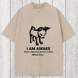 Tokyosol Silly Dog Privacy Meme Washed T-Shirt