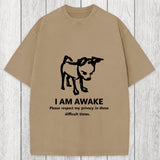 Tokyosol Silly Dog Privacy Meme Washed T-Shirt