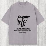 Tokyosol Silly Dog Privacy Meme Washed T-Shirt