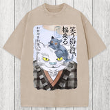 Tokyosol Japanese Vintage Cat Washed T-Shirt