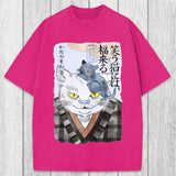 Tokyosol Japanese Vintage Cat Washed T-Shirt