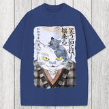 Tokyosol Japanese Vintage Cat Washed T-Shirt