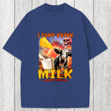 Tokyosol I Can't Drink Milk It Makes My Tummy Hurt Washed T-Shirt