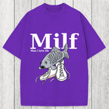 Tokyosol Milf-Man I Love Fih Fish Meme Washed T-Shirt