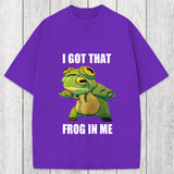 Tokyosol I Got That Frog In Me Funny Washed T-Shirt