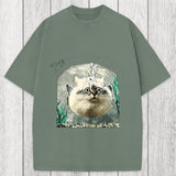 Tokyosol Purr-ffer Fish Cat Washed T-Shirt