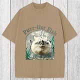 Tokyosol Purr-ffer Fish Cat Washed T-Shirt