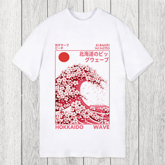 Tokyosol Hokkaido Wave Sakura Classic T-Shirt