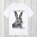 Tokyosol Who The Fvck Is Alice Funny Rabbit Smoking Classic T-Shirt
