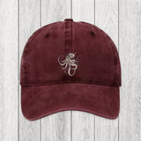 Tokyosol Octopus Japanese Calligraphy Washed Cap