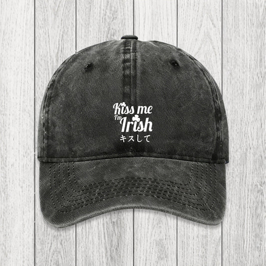 Tokyosol Kiss Me I'm Irish Washed Cap
